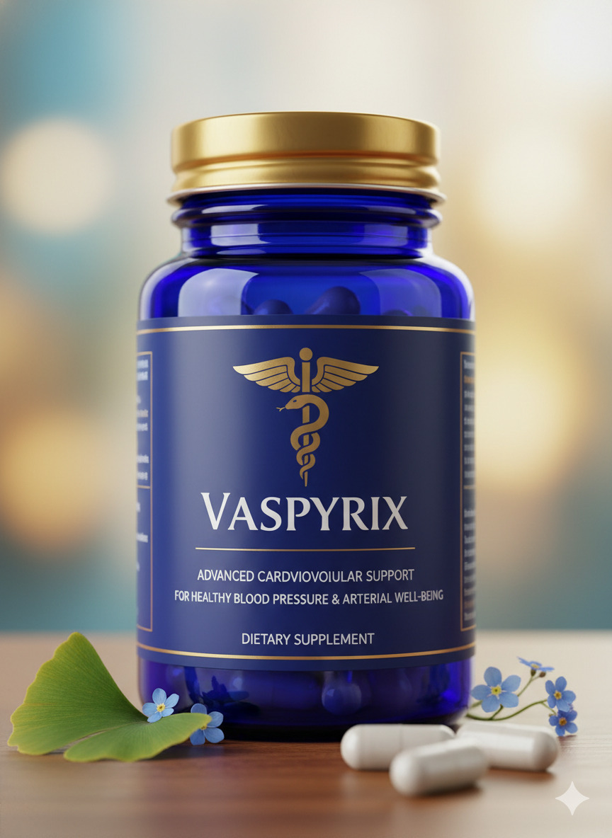 Vaspyrix dietary supplement bottle for circulatory wellness